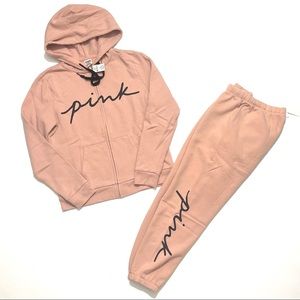 Victoria’s Secret PINK Zip- Up Hoodie & Joggers